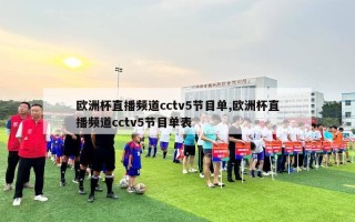 欧洲杯直播频道cctv5节目单,欧洲杯直播频道cctv5节目单表