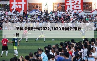 冬奥会排行榜2022,2020冬奥会排行榜