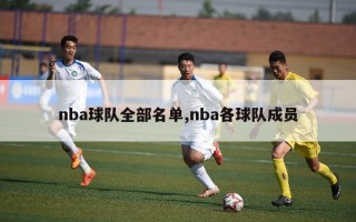 nba球队全部名单,nba各球队成员